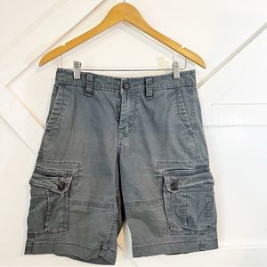 Aeropostale Men’s Gray Stretch Cargo Shorts, Size 27